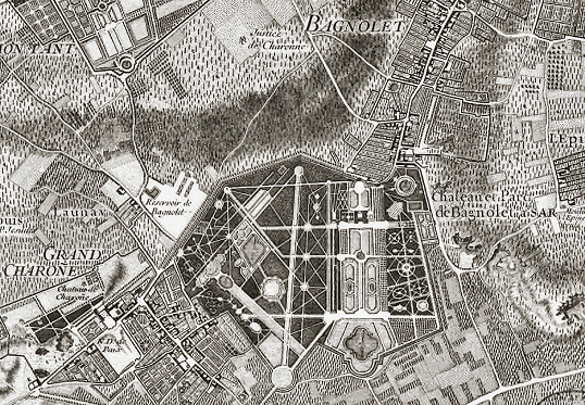 Domaine de Bagnolet en 1730 - plan dit de Roussel